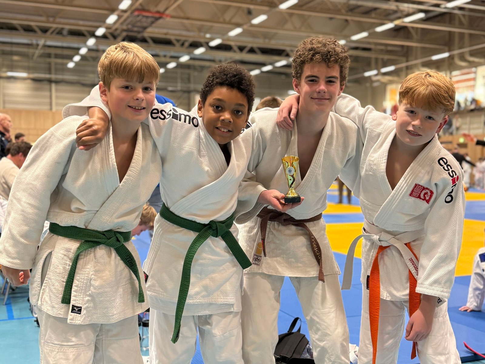 Tim Ensink, Leo Reinerink, Simon Trieschnigg en Mitch Diepenmaat